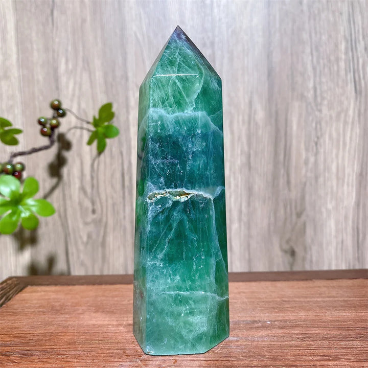 Rainbow Fluorite Crystal XL Tower-Towers-Ali-Rainbow Fluorite-444g 140mm-Crystal Destiny
