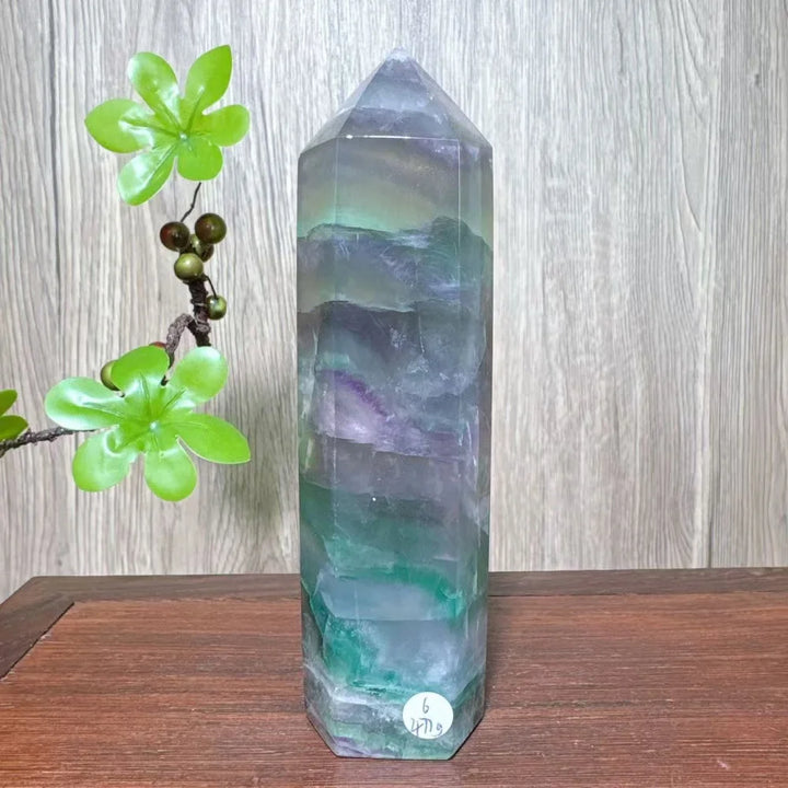 Rainbow Fluorite Crystal XL Tower-Towers-Ali-Rainbow Fluorite-477g 143mm-Crystal Destiny
