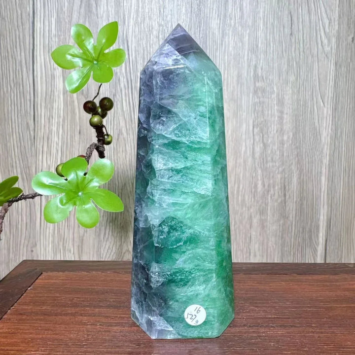 Rainbow Fluorite Crystal XL Tower-Towers-Ali-Rainbow Fluorite-527g 147mm-Crystal Destiny