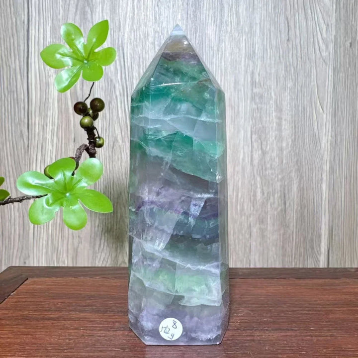 Rainbow Fluorite Crystal XL Tower-Towers-Ali-Rainbow Fluorite-562g 144mm-Crystal Destiny