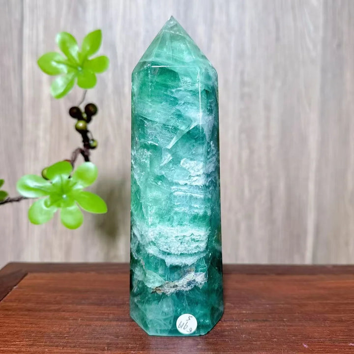 Rainbow Fluorite Crystal XL Tower-Towers-Ali-Rainbow Fluorite-616g 156mm-Crystal Destiny