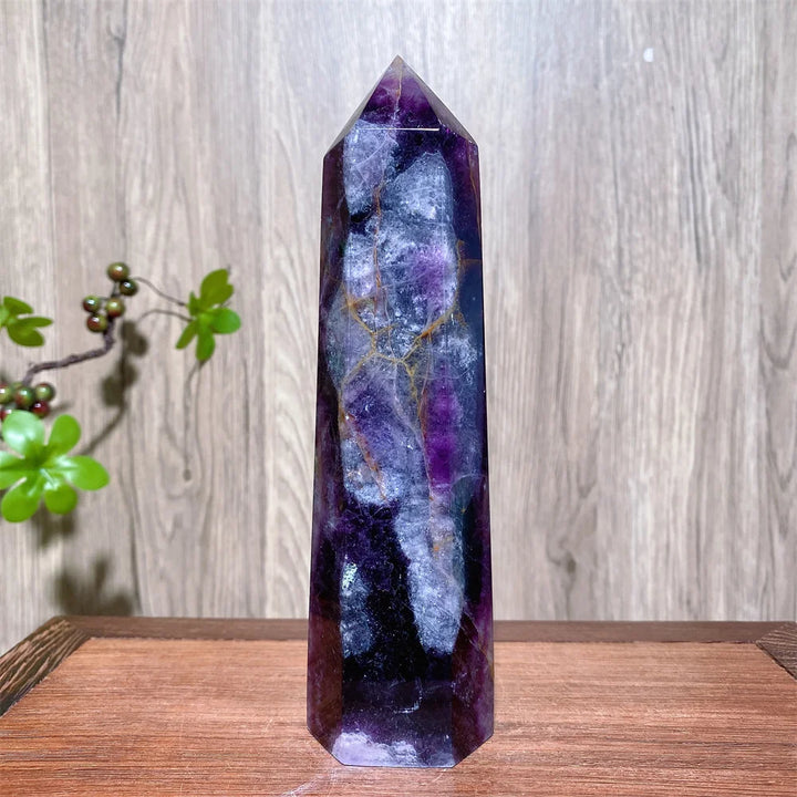 Rainbow Fluorite Crystal XL Tower-Towers-Ali-Rainbow Fluorite-625g 175mm-Crystal Destiny