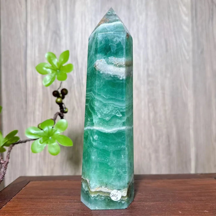 Rainbow Fluorite Crystal XL Tower-Towers-Ali-Rainbow Fluorite-800g 188mm-Crystal Destiny