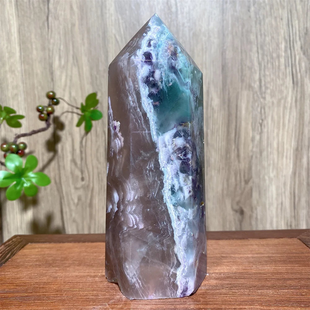 Rainbow Fluorite Crystal XL Tower-Towers-Ali-Rainbow Fluorite-141g 97mm-Crystal Destiny