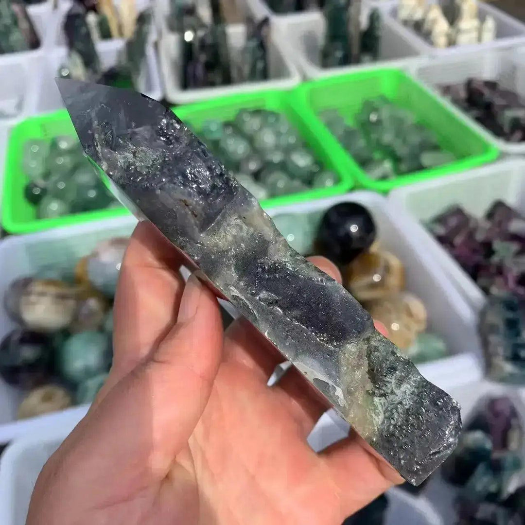 Rainbow Fluorite Obelisk | Raw Edge Crystal Tower