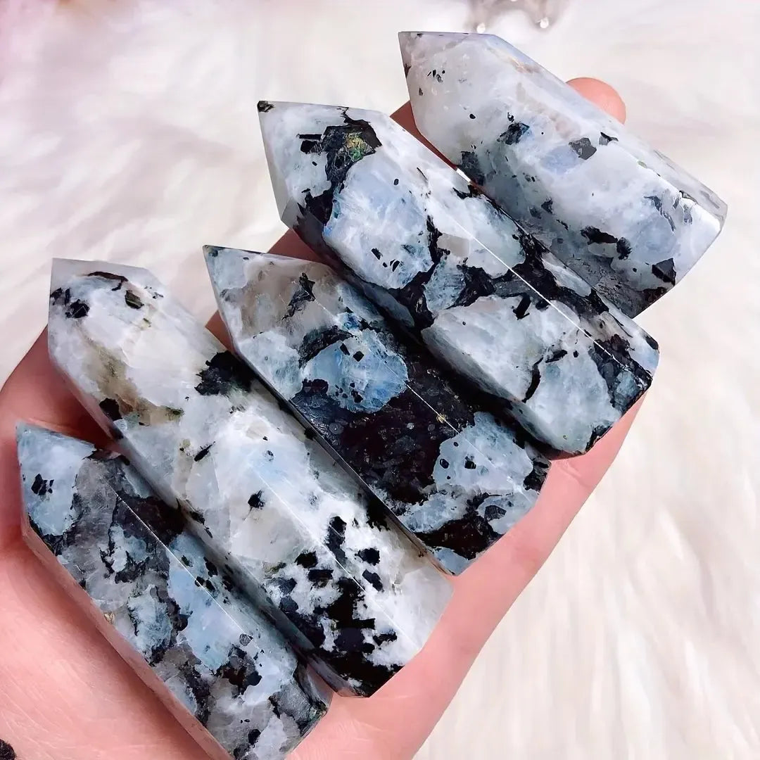 Rainbow Moonstone Crystal Tower-Towers-Ali-Rainbow Moonstone-60-70mm-Crystal Destiny