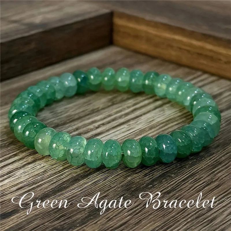 Rainbow Tourmaline And Agate Crystal Beaded Bracelets