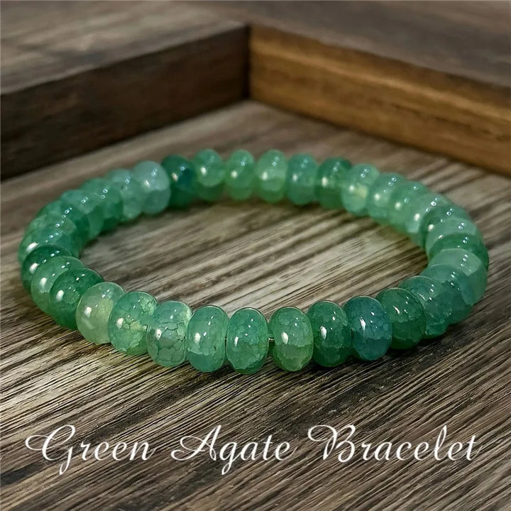 Rainbow Tourmaline And Agate Crystal Beaded Bracelets