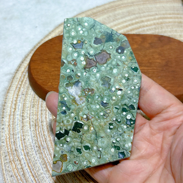 Rainforest Jasper Druzy Slab