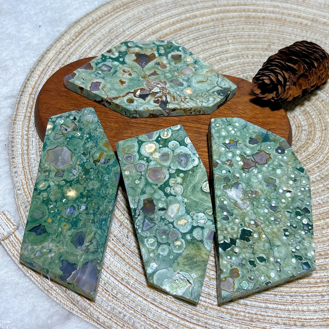 Rainforest Jasper Druzy Slab
