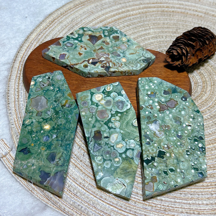 Rainforest Jasper Druzy Slab