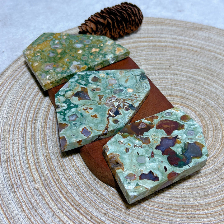 Rainforest Jasper Druzy Slab