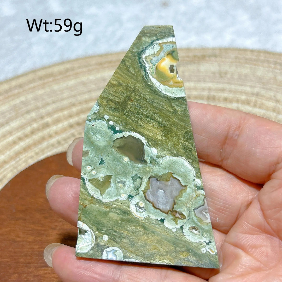 Rainforest Jasper Druzy Slab
