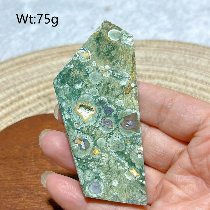 Rainforest Jasper Druzy Slab