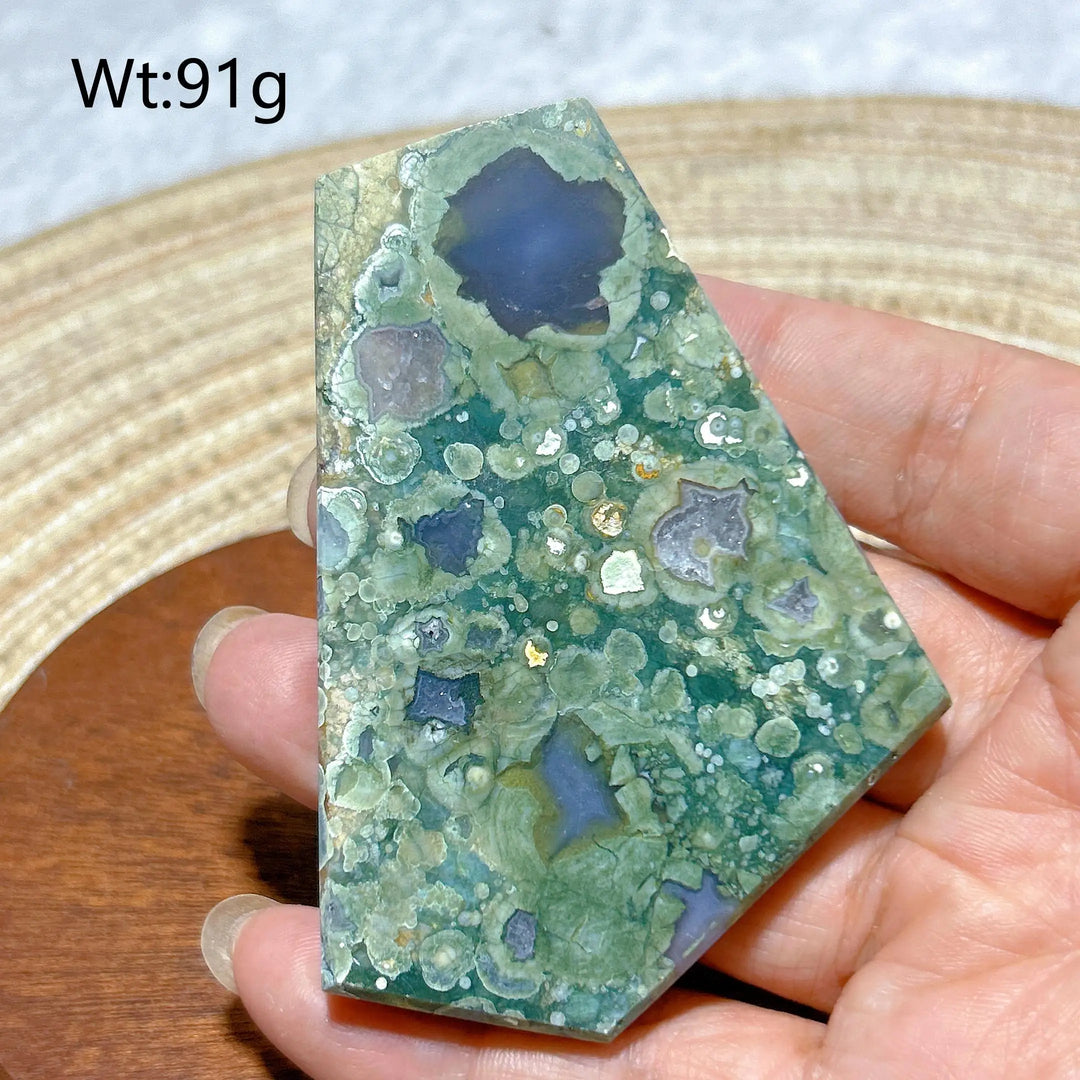 Rainforest Jasper Druzy Slab