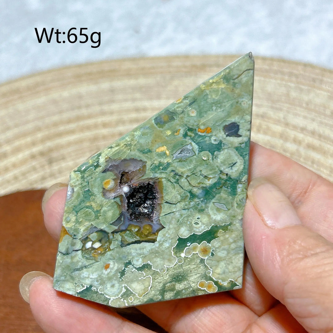 Rainforest Jasper Druzy Slab