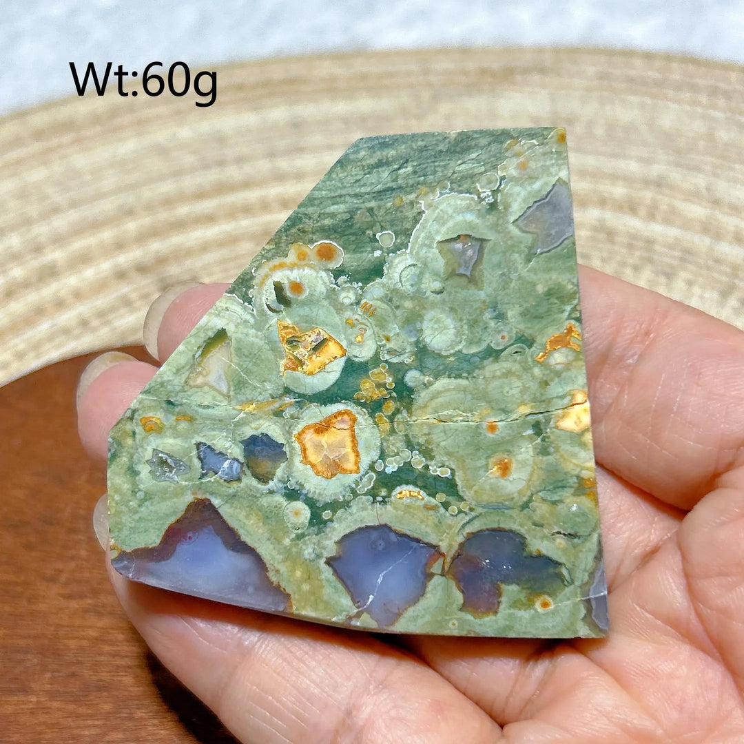 Rainforest Jasper Druzy Slab