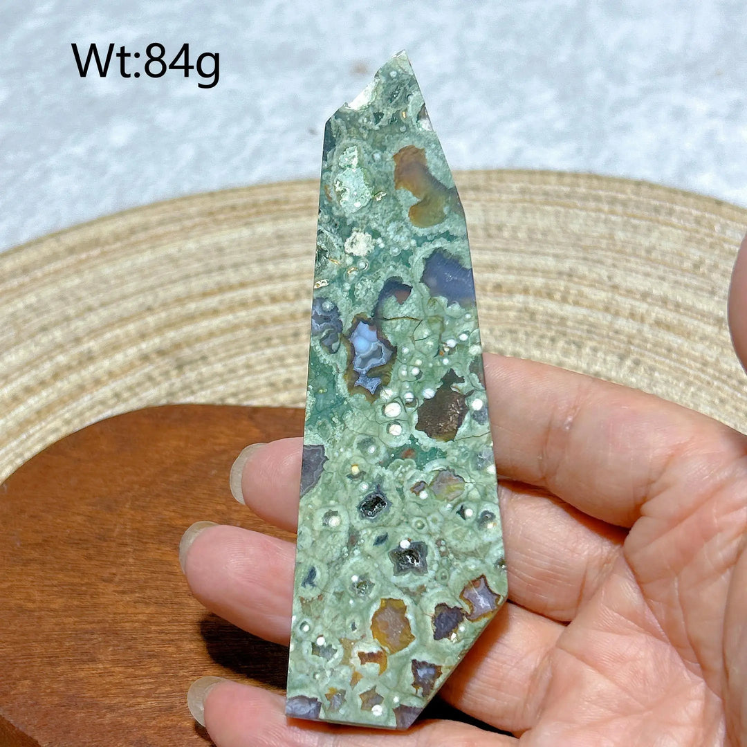 Rainforest Jasper Druzy Slab