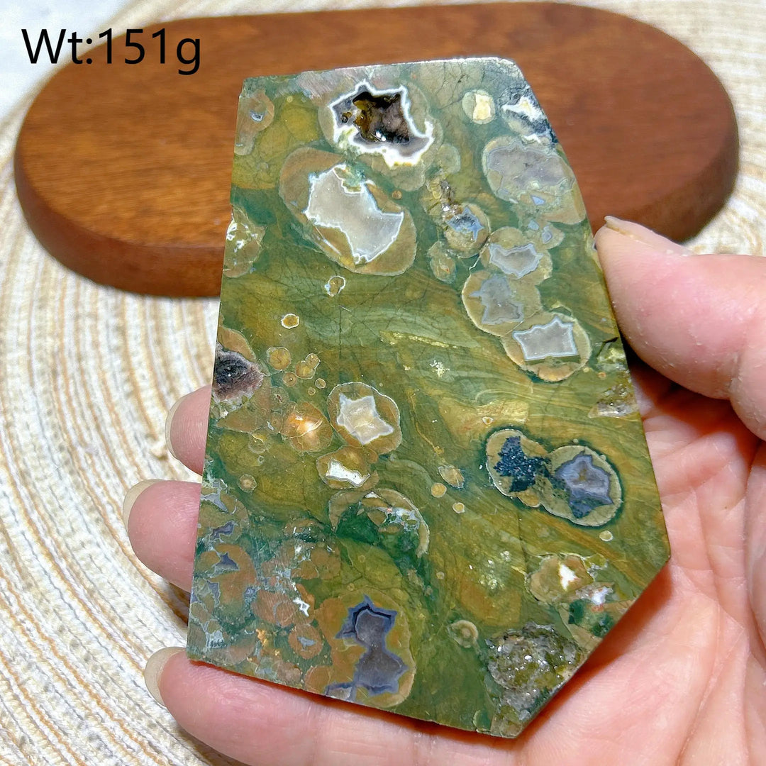 Rainforest Jasper Druzy Slab