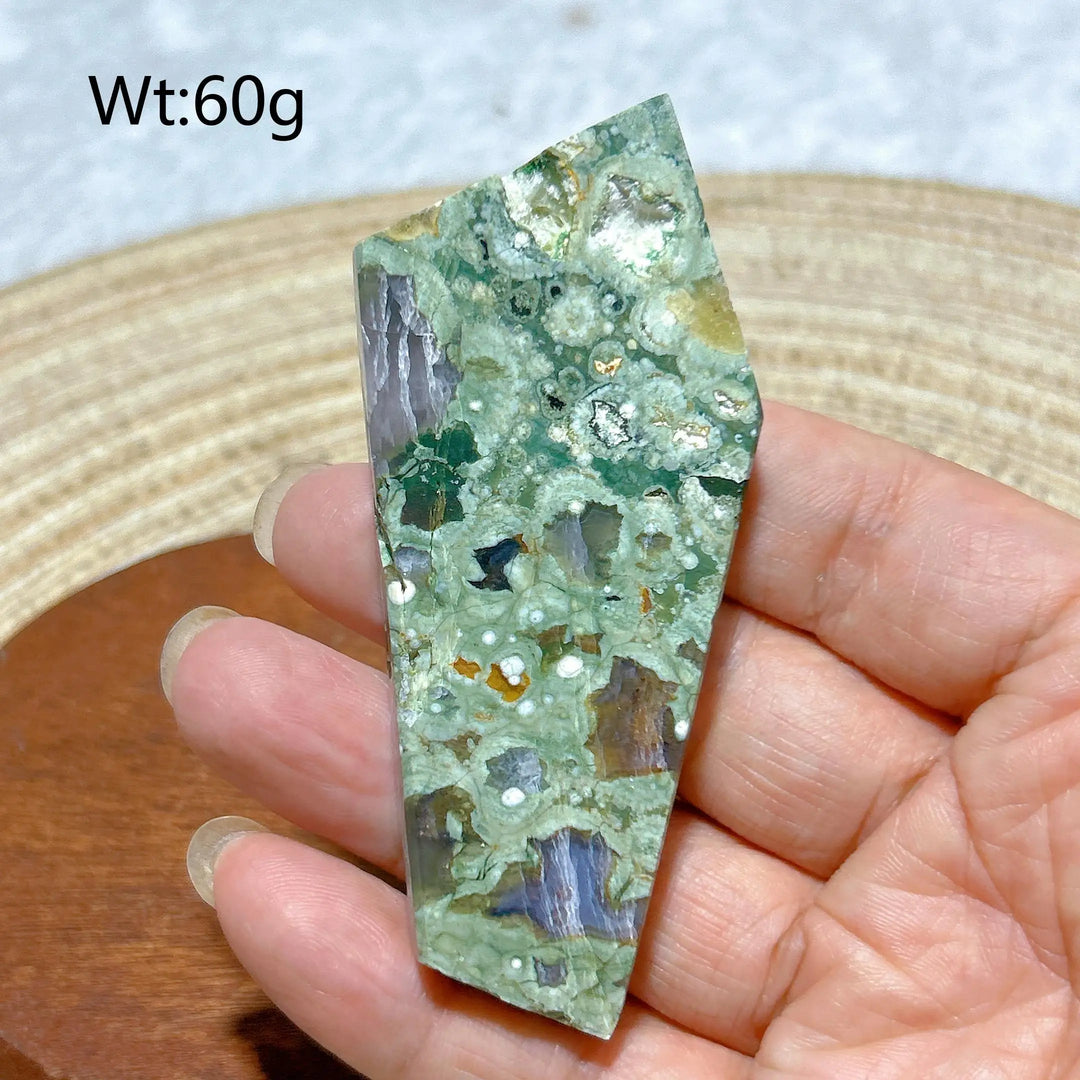 Rainforest Jasper Druzy Slab