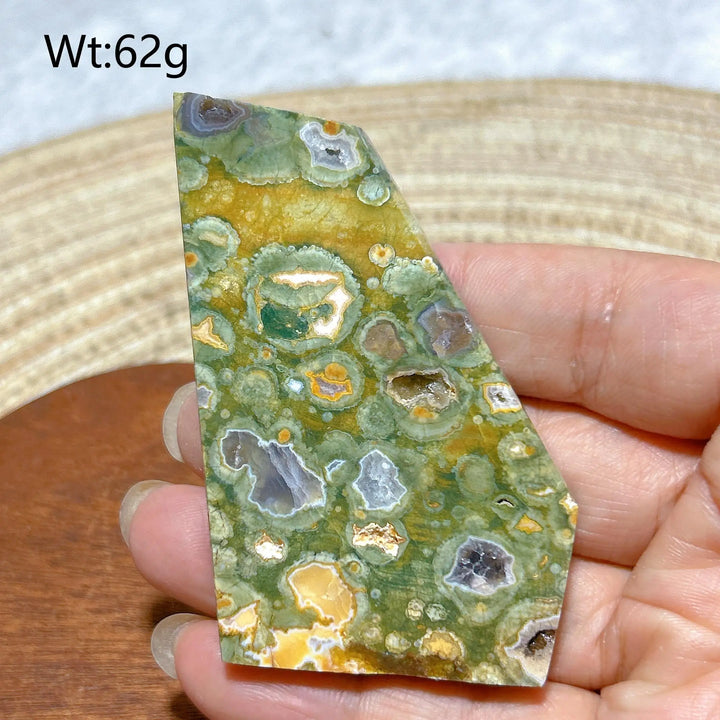 Rainforest Jasper Druzy Slab