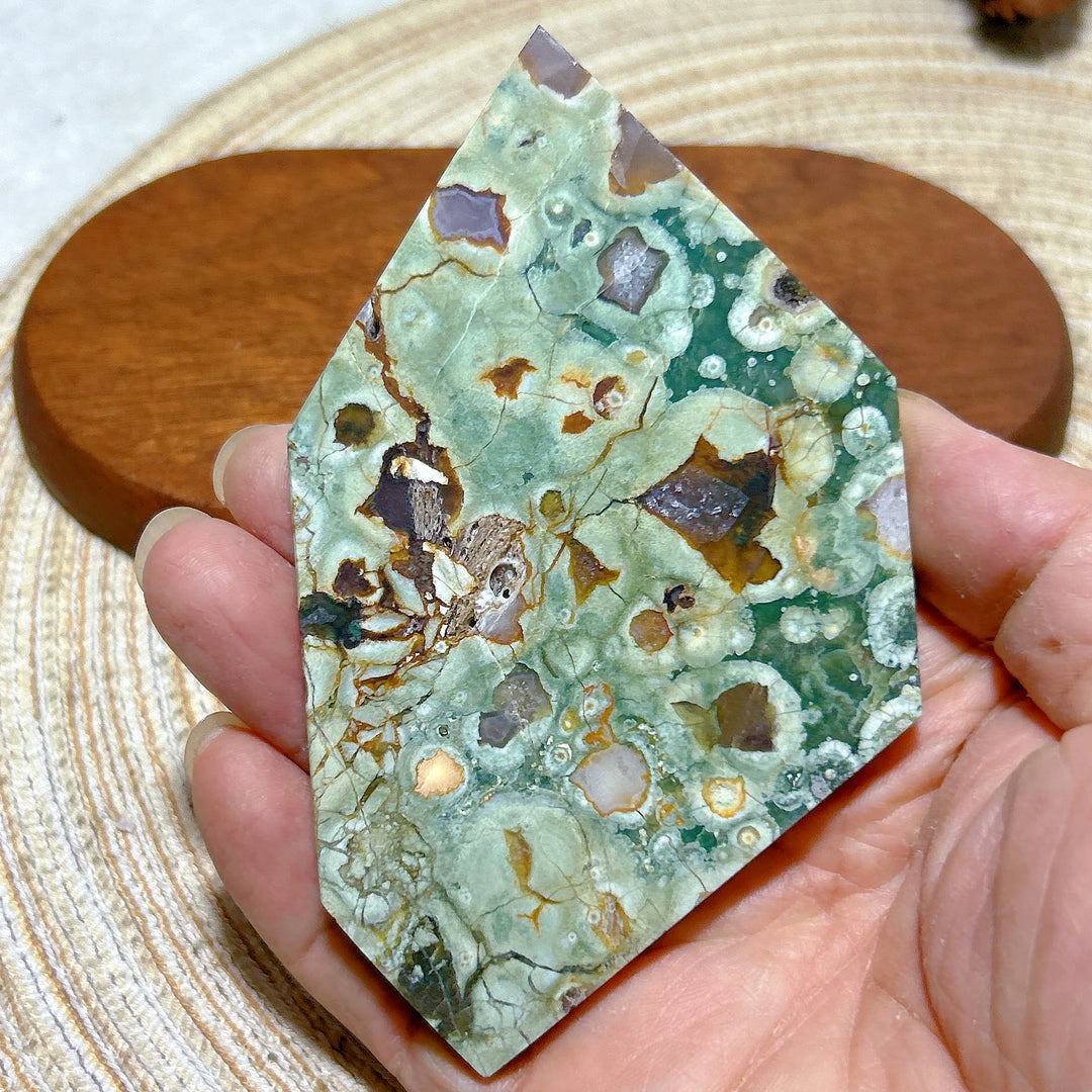 Rainforest Jasper Druzy Slab