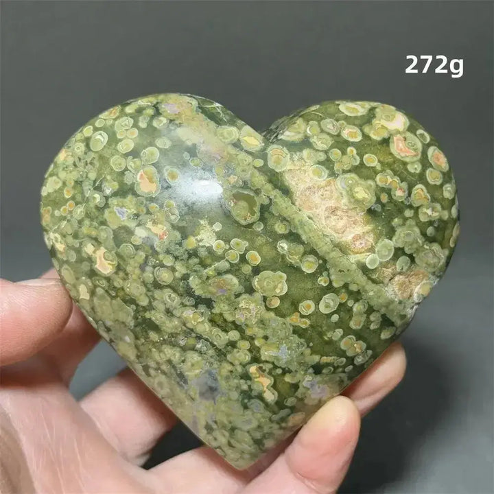 Rainforest Jasper Heart Healing Crystal-Hearts-Ali-Rainforest Jasper-26 272g-Crystal Destiny