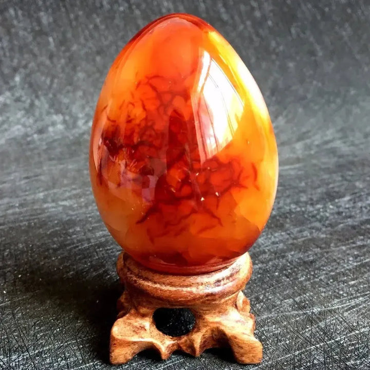 Red Agate Crystal Egg-Freeforms-Ali-Carnelian-40-55mm-Crystal Destiny