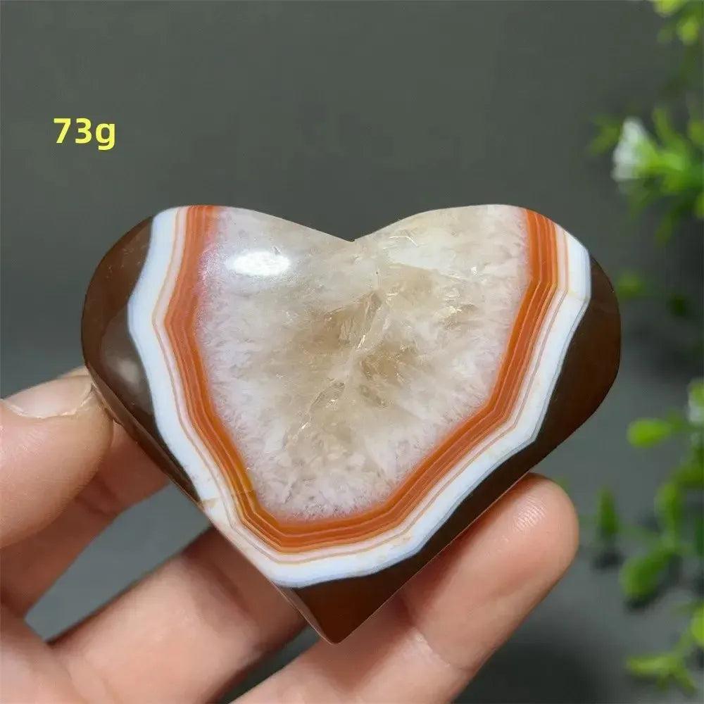 Red Agate Crystal Heart