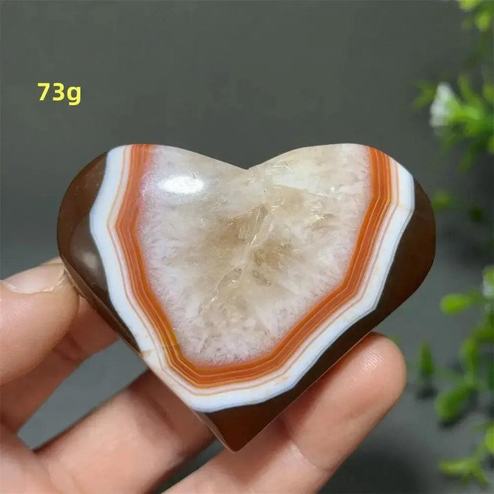 Red Agate Crystal Heart