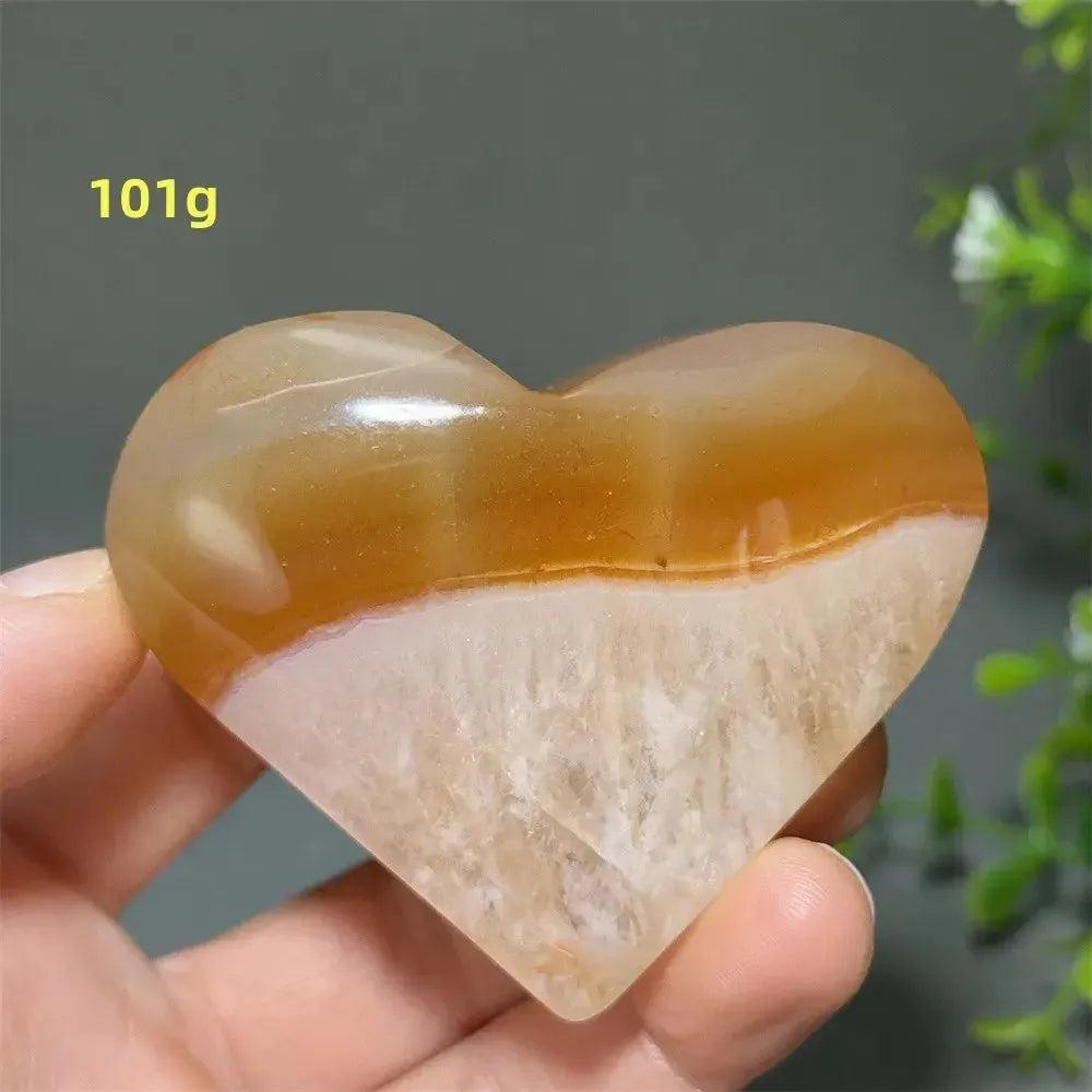 Red Agate Crystal Heart