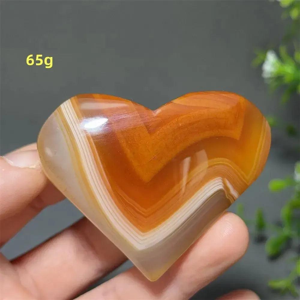 Red Agate Crystal Heart