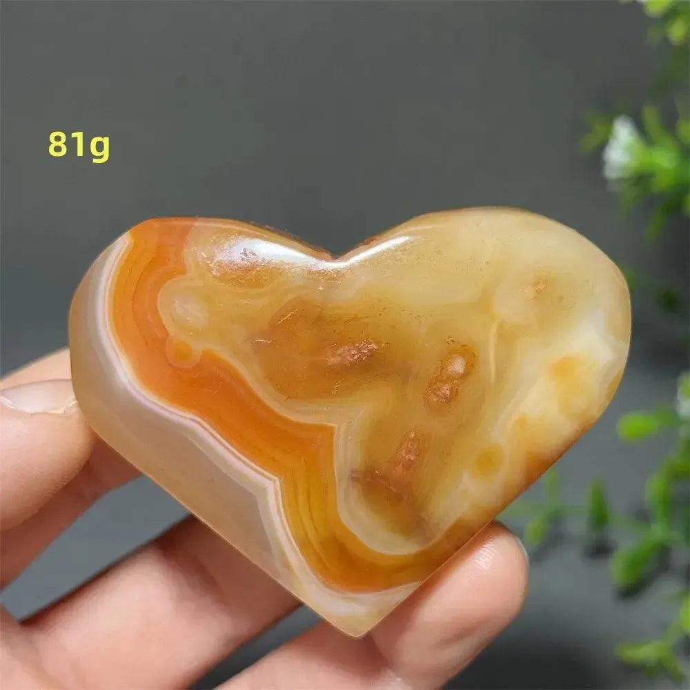 Red Agate Crystal Heart