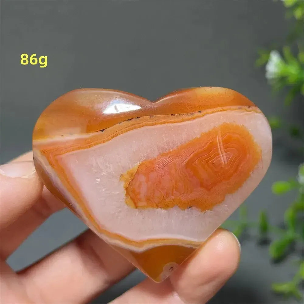 Red Agate Crystal Heart-Hearts-Crystal Destiny-Red Agate-16 86g-Crystal Destiny