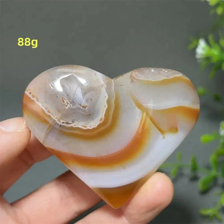Red Agate Crystal Heart