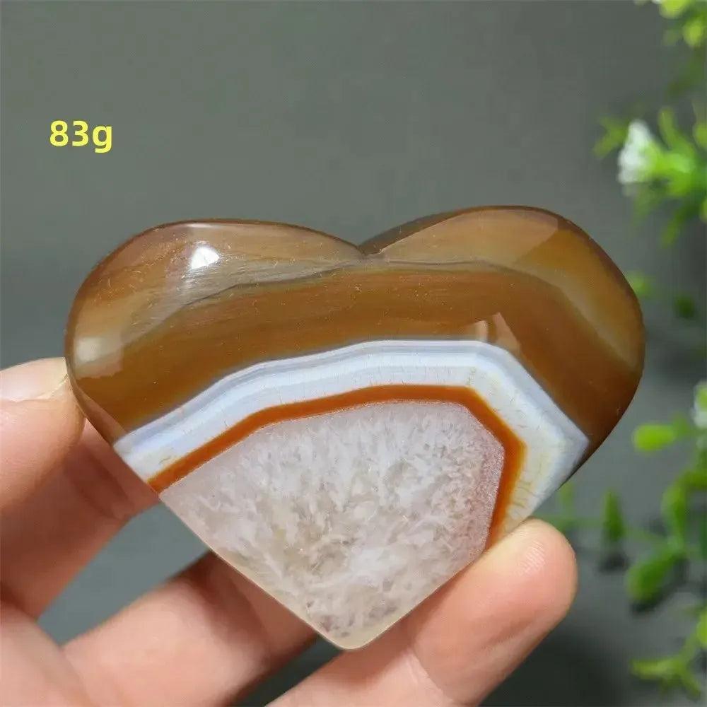 Red Agate Crystal Heart