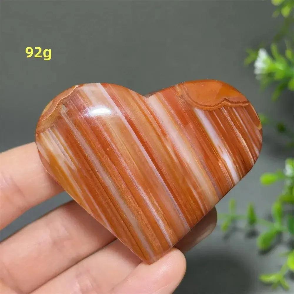 Red Agate Crystal Heart