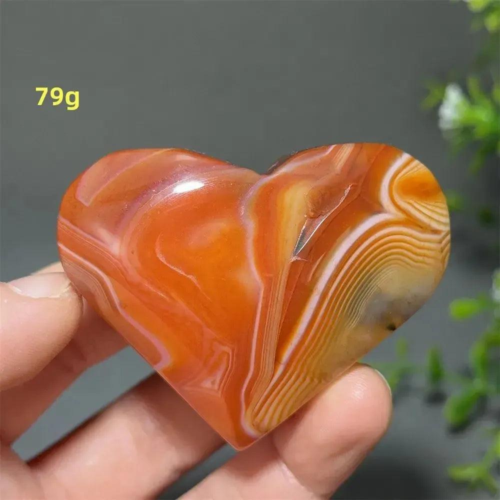 Red Agate Crystal Heart