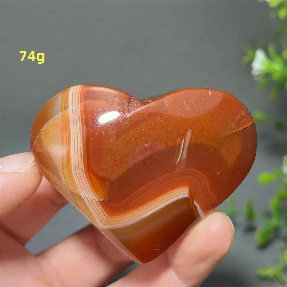 Red Agate Crystal Heart