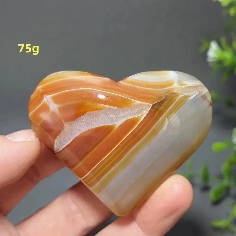 Red Agate Crystal Heart