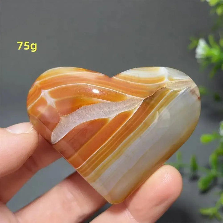 Red Agate Crystal Heart