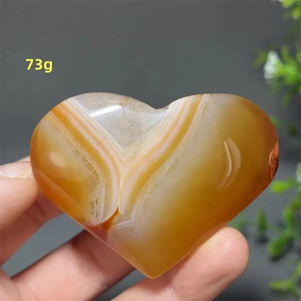 Red Agate Crystal Heart