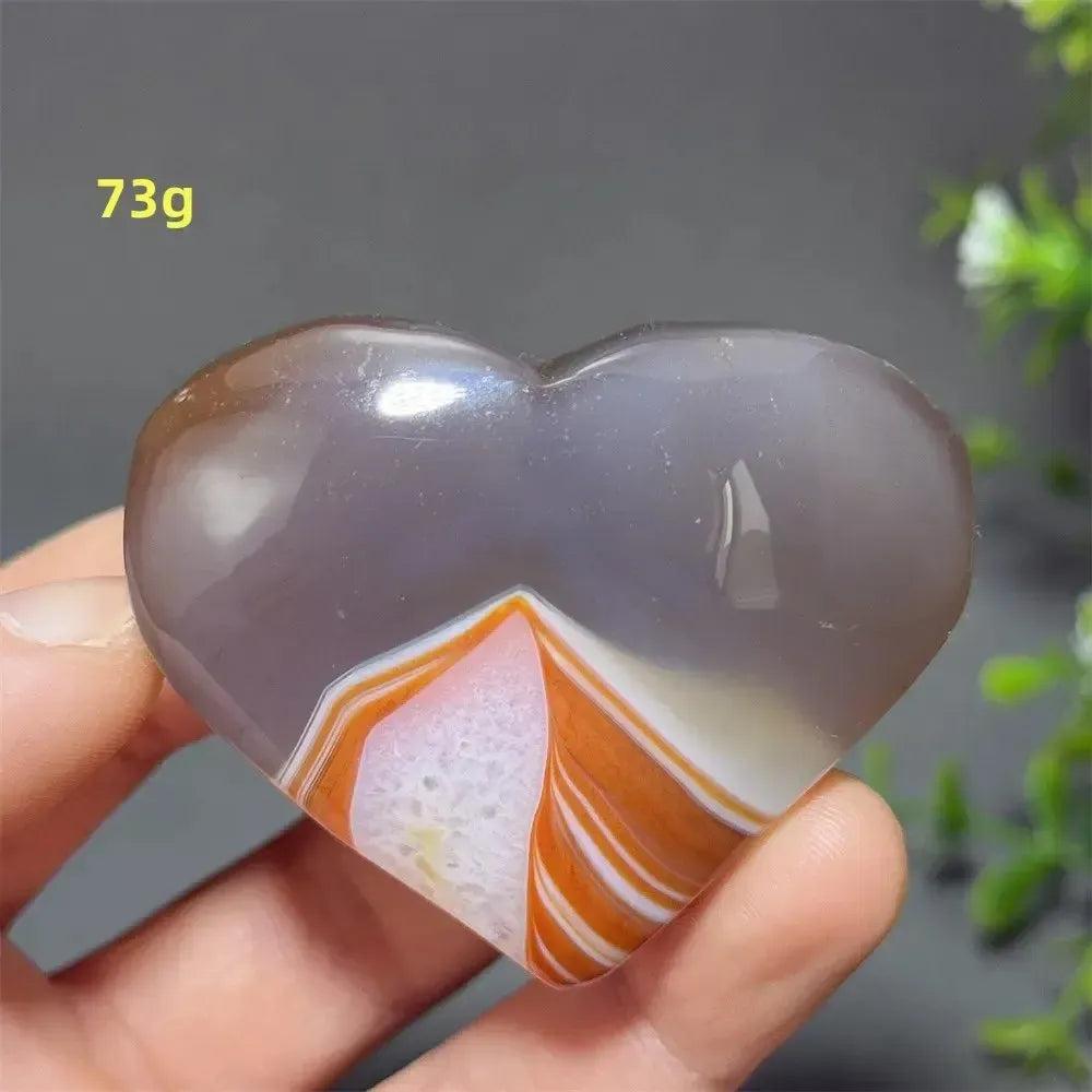 Red Agate Crystal Heart