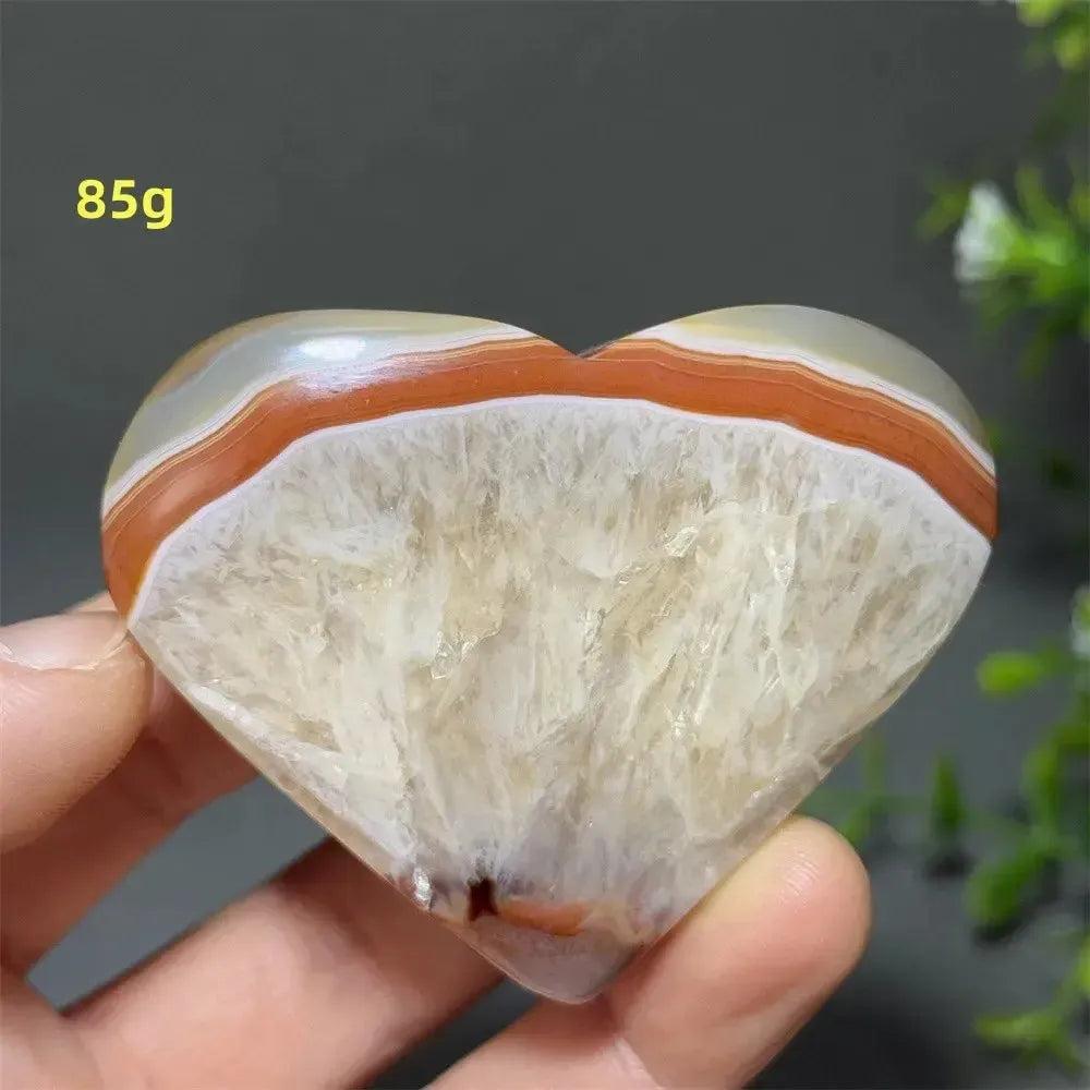 Red Agate Crystal Heart