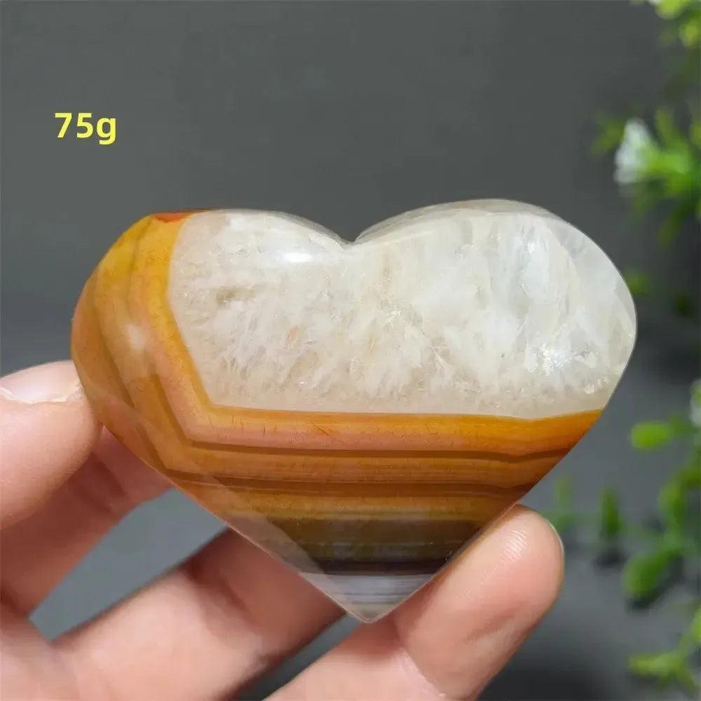 Red Agate Crystal Heart