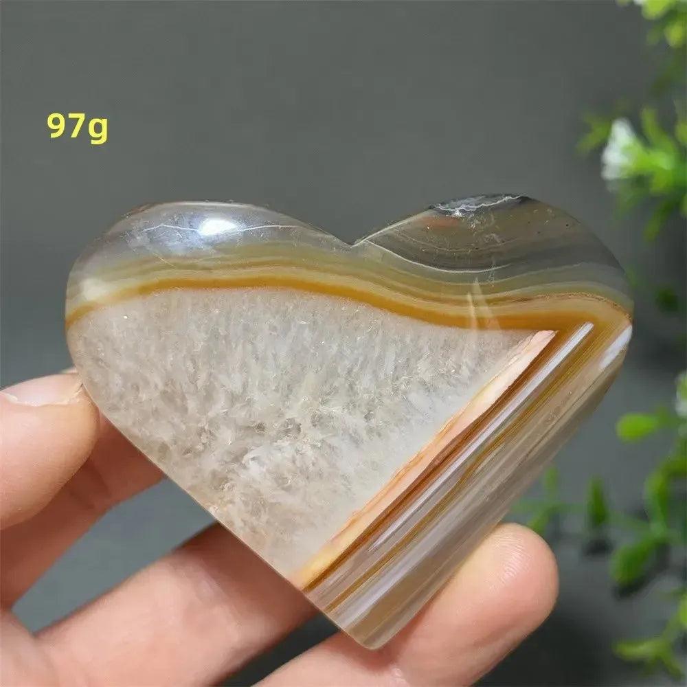 Red Agate Crystal Heart