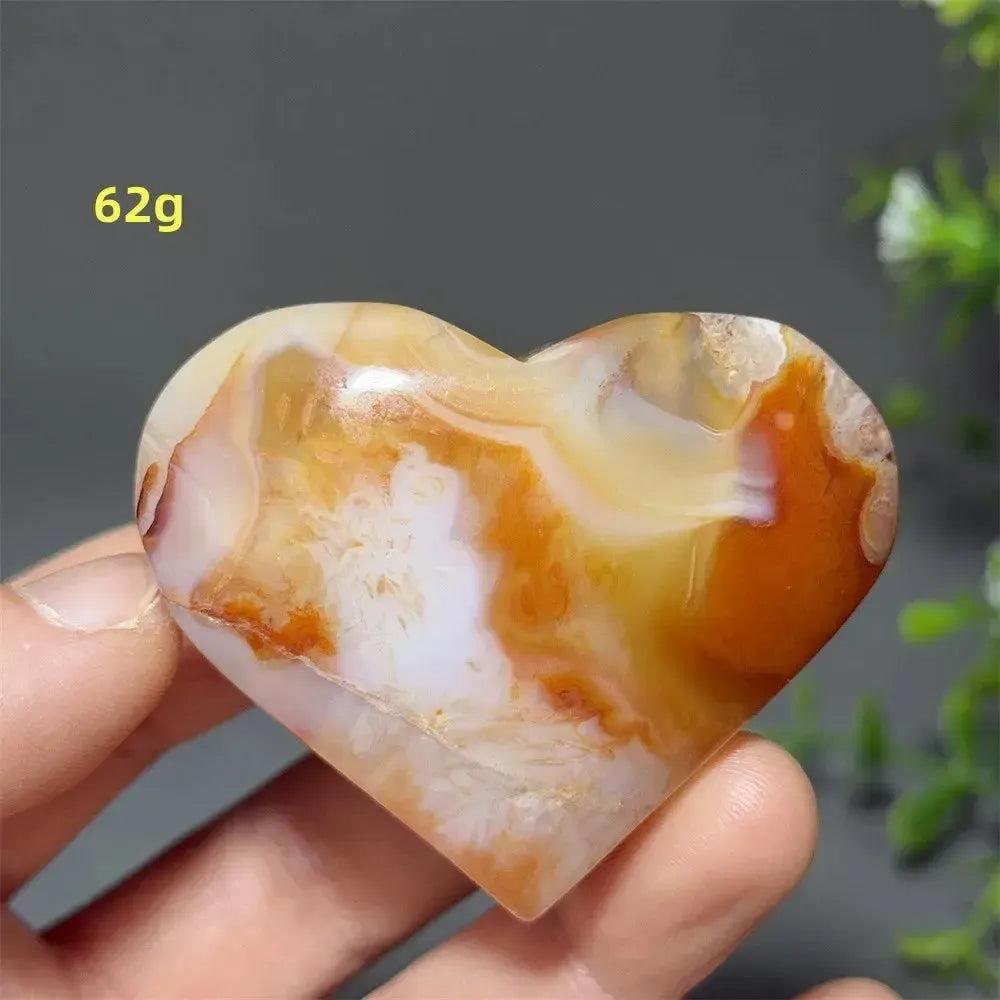 Red Agate Crystal Heart
