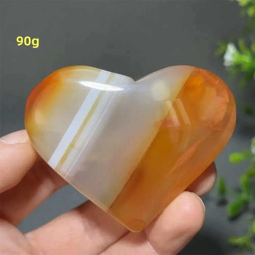 Red Agate Crystal Heart