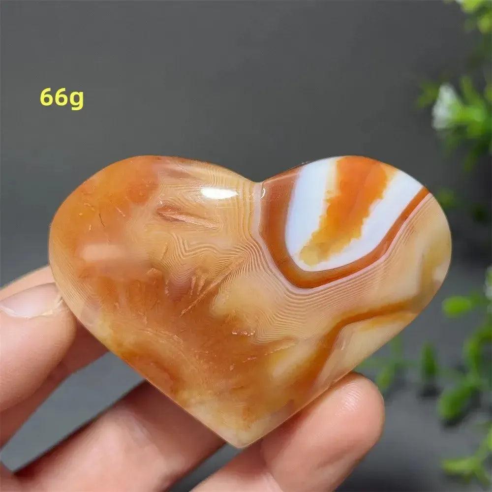 Red Agate Crystal Heart