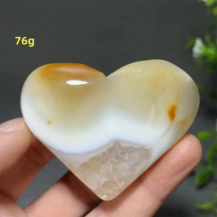 Red Agate Crystal Heart